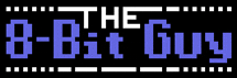 a logo for the 8 bit guy is shown in blue and white