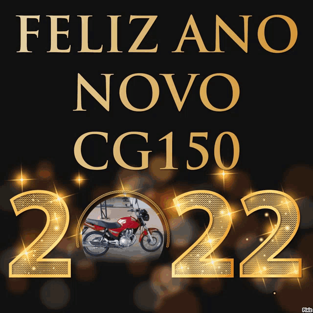 a poster that says feliz ano novo cg150