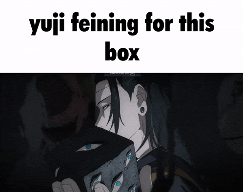 yuji feining for this box is written on a black and white image