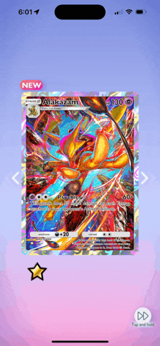 a screenshot of a pokemon card that says alakazam on it