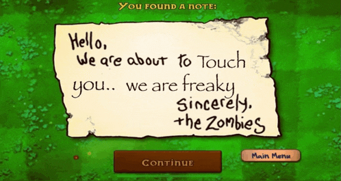 a screenshot of a game that says " you found a note "