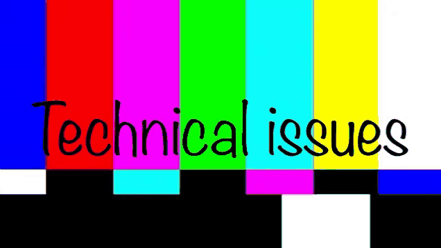 a colorful striped background with the words technical issues written on it