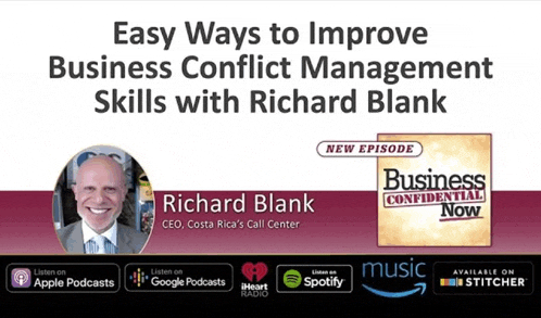 an advertisement for easy ways to improve business conflict management skills by richard blank