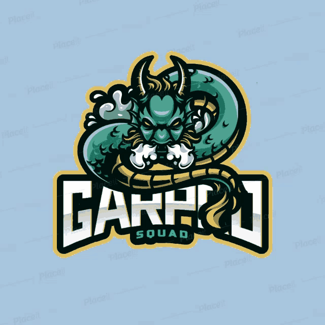 a logo for a gaming team with a green dragon