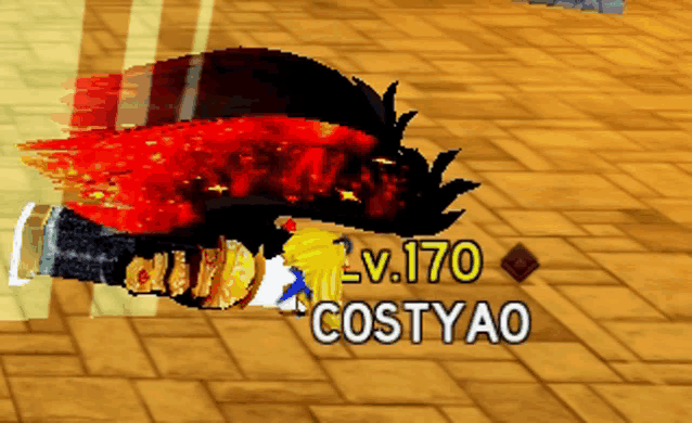 a screenshot of a video game shows a character with lv.170 costyao