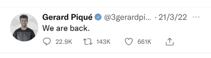 a screenshot of a tweet from gerard pique