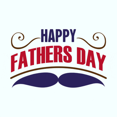 a happy fathers day sign with a mustache