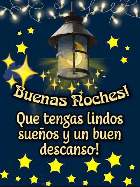 a poster that says buenas noches on it