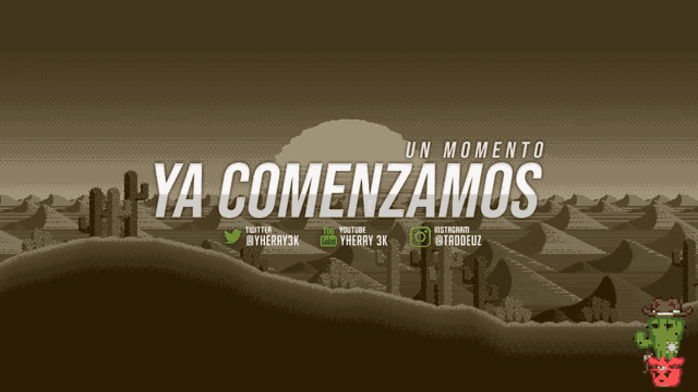 a banner that says ya comenzamos on a desert background