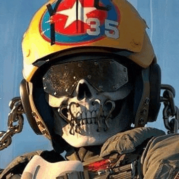 a skull is wearing a helmet and goggles and a military uniform .