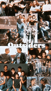 a collage of photos of the outsiders movie