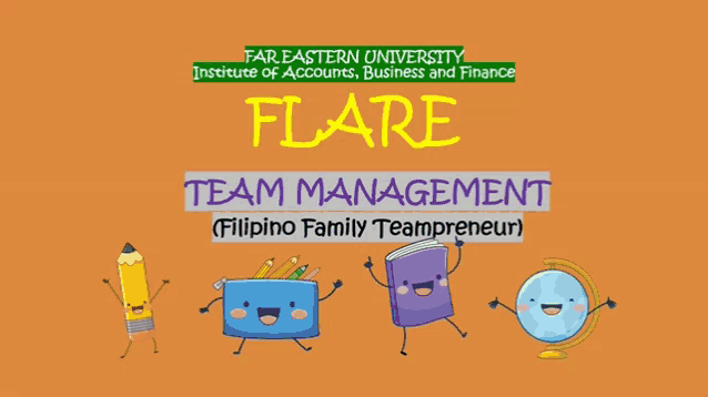 a poster for far eastern university institute of accounts business and finance team management