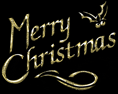 a black background with the words merry christmas in gold letters