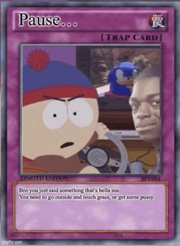 a card that says pause on it