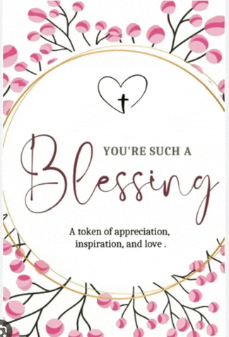 a card that says " you 're such a blessing "