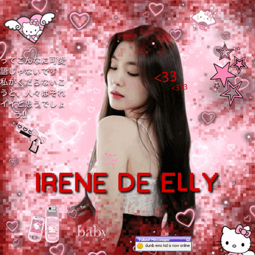 a picture of a girl with the name irene de elly written on it