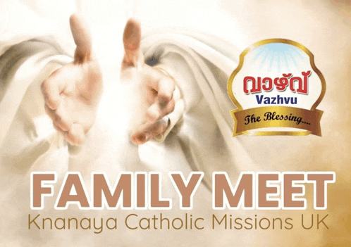 a poster for a family meet at a catholic mission in uk