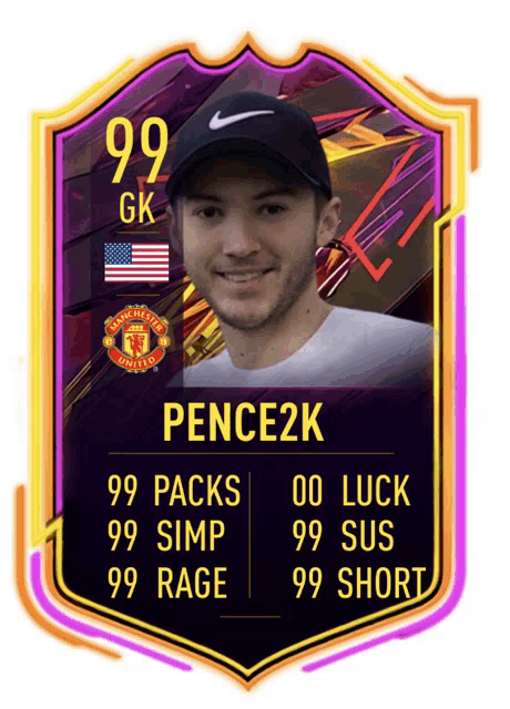 a card for pence2k with 99 packs 99 simp 99 sus 99 rage and 99 short