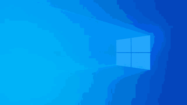 a windows logo is displayed on a blue background