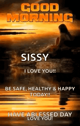 a good morning sissy i love you be safe , healthy & happy today have a blessed day love you