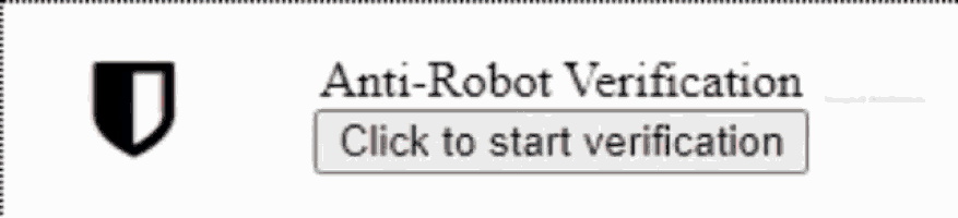 a sign that says anti-robot verification on it