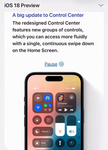 a preview of ios 18 features a big update to the control center