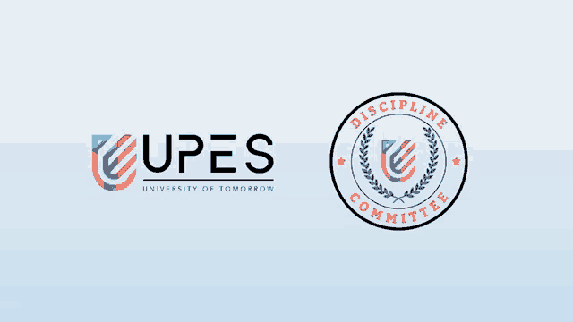 the logo for upes university of tomorrow and the discipline committee