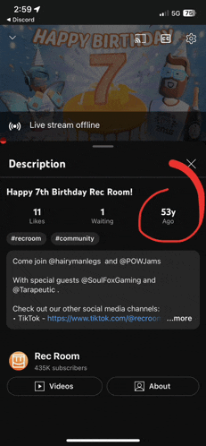 a screenshot of a discord channel with a happy birthday message