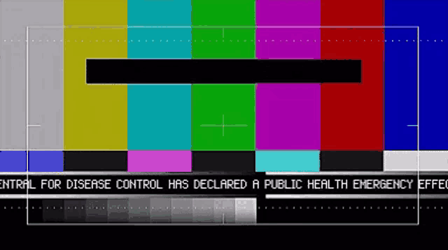 a screen that says " central for disease control has declared a public health emergency " on it