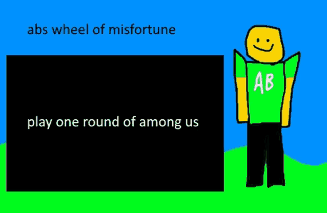 a cartoon character with a green shirt that says ab