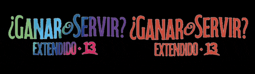 a black background with the words ganar servir extendido 13