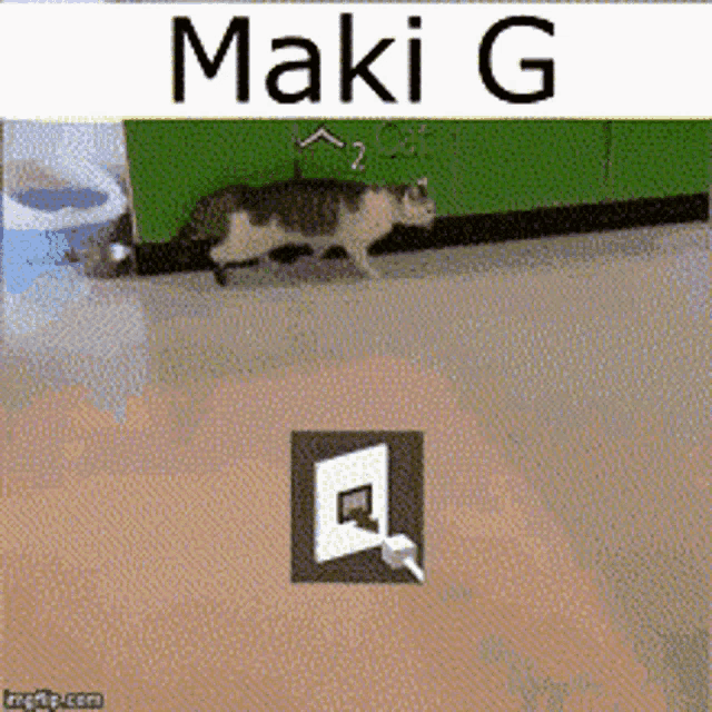 a picture of a cat with the name maki g written above it