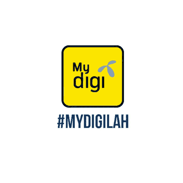 a yellow and blue logo for my digi with #mydigilah below it