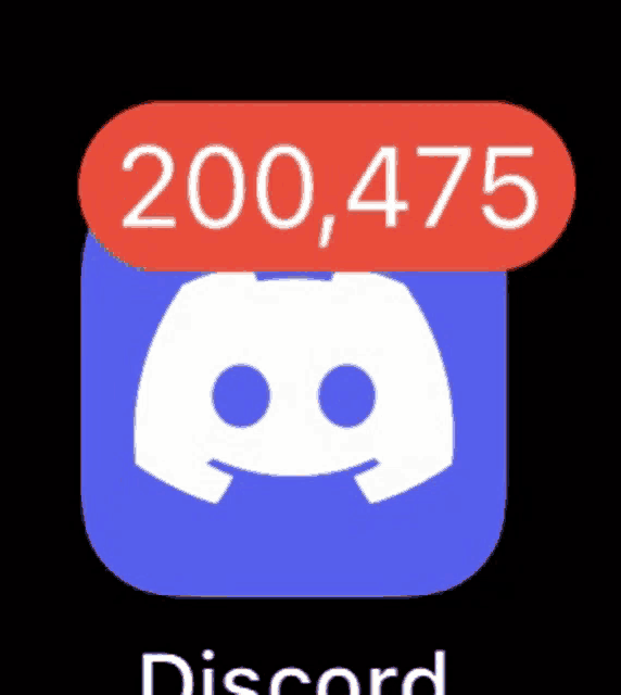 a discord icon with the number 200,475 on top of it