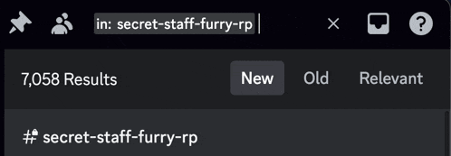 a screenshot of a website that says secret-staff-furry-rp on it