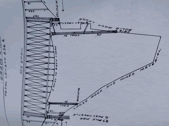 a drawing of loose rock and mixed material is shown