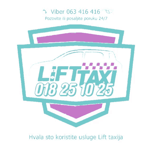 a blue and purple logo for lift taxi