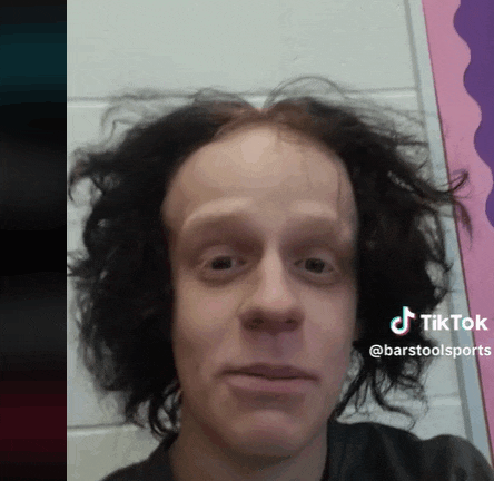 a man with curly hair has a tiktok account