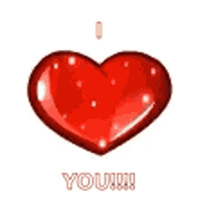 a red heart with the words `` i love you '' written on it is floating in the air .