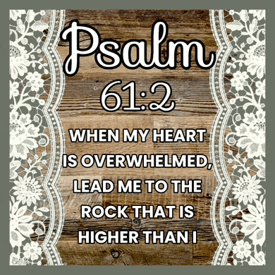 psalm 61 2 when my heart is overwhelmed lead me to rock that is higher than i