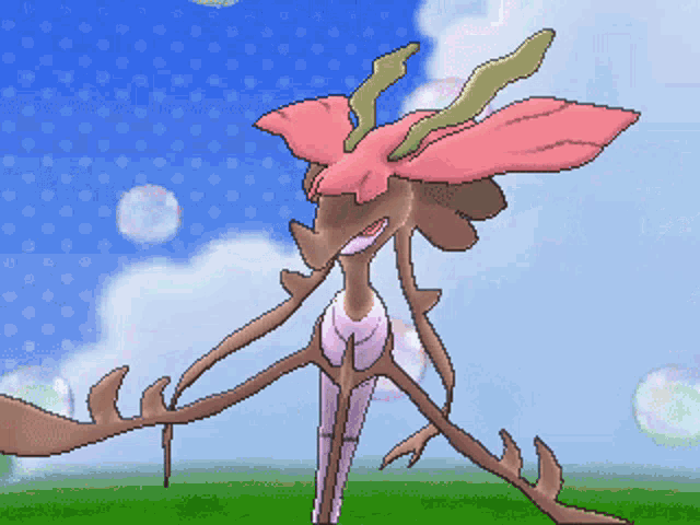 a pixelated image of a monster with a flower on its head