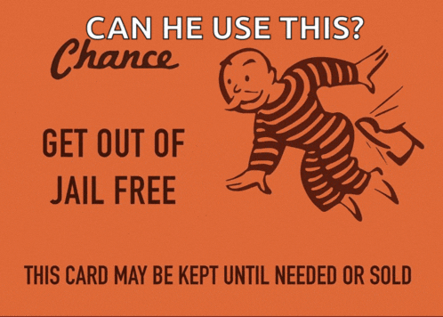 a card that says can he use this chance get out of jail free may be kept until needed or sold