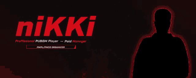 a poster for nikki professional pubgm player paid manager pmpu pmd organizer