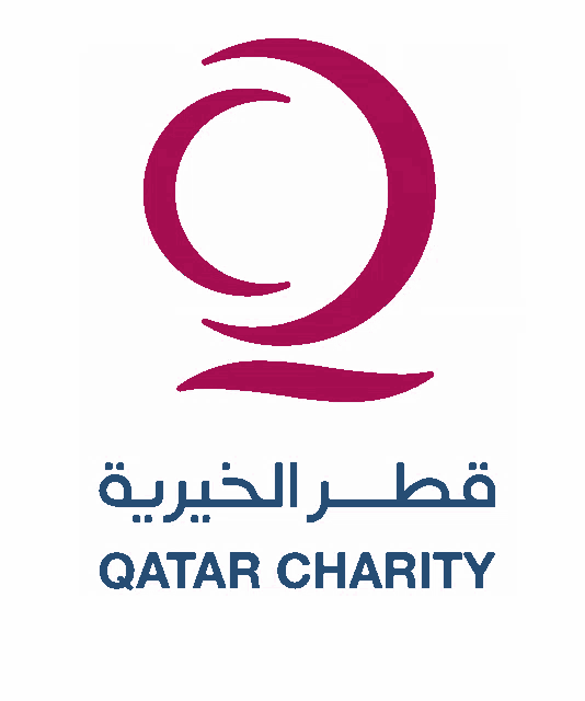 a logo for qatar charity shows a pink circle