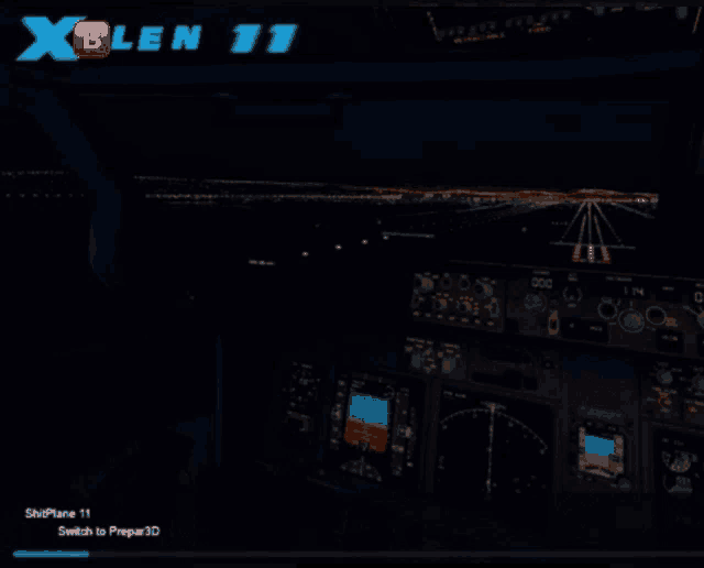 a screenshot of a cockpit with the words xblen 11