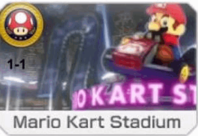 mario kart stadium is a video game where mario kart is driving a kart .