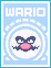 a pixel art of a wario with a pink tongue and glasses .