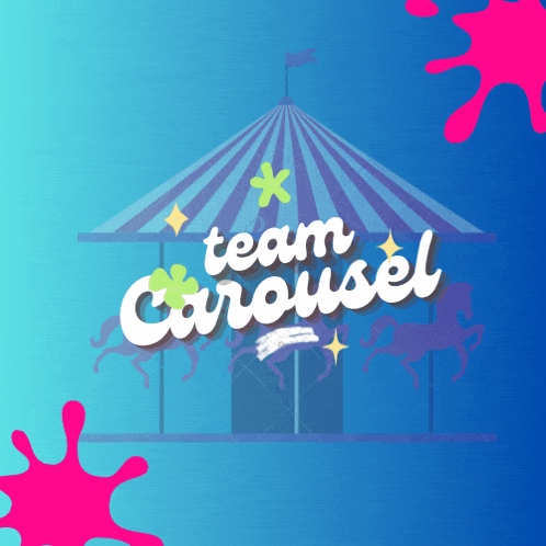 an illustration of a carousel with the words team carousel on it