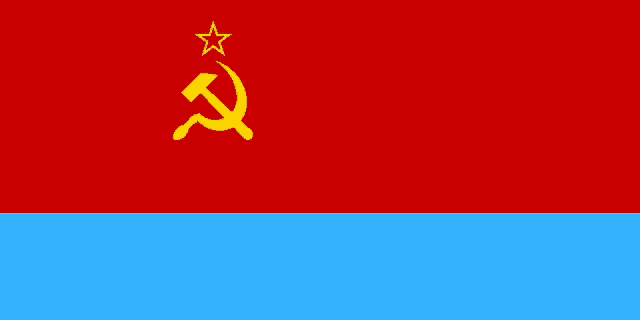 a red flag with a hammer and sickle and a star on it