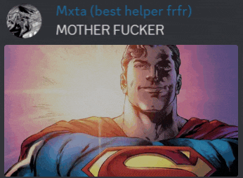 a picture of superman with the words mother fucker below him